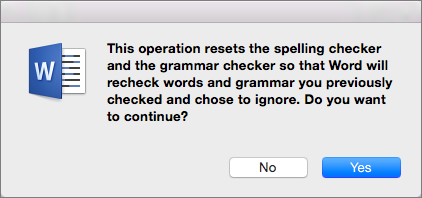 word for mac 16.19 spelling and grammar not working